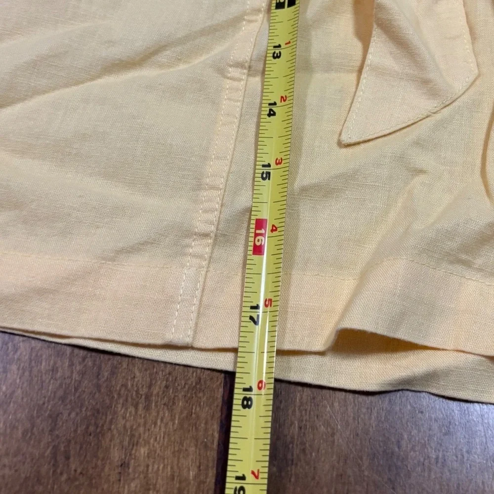 Tribal Jeans Soft Yellow‎ Tie-Waist Shorts Women's Casual Summer Medium